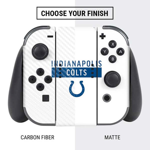 NFL Indianapolis Colts White Performance Series Nintendo Switch Bundle Skin