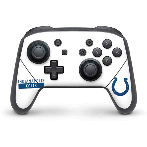 NFL Indianapolis Colts White Performance Series Nintendo Switch Pro Controller Skin