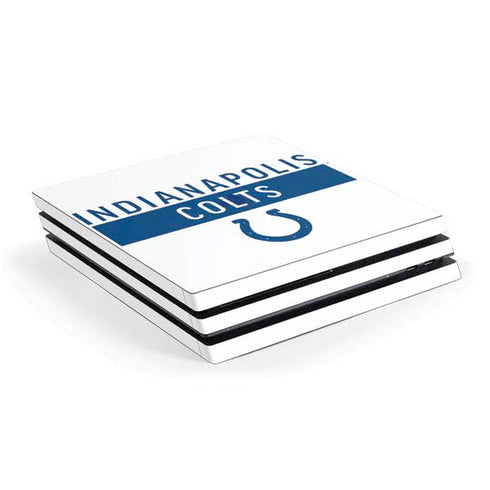 NFL Indianapolis Colts White Performance Series PS4 Pro Console Skin
