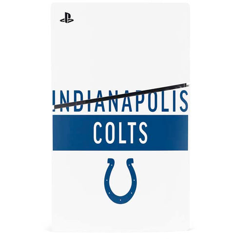 NFL Indianapolis Colts White Performance Series PS5 Slim Disk Bundle Skin