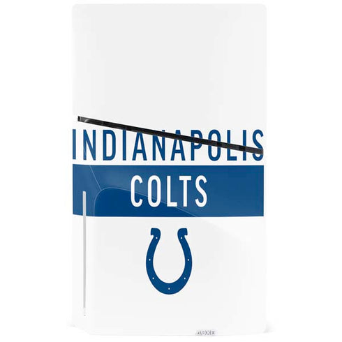 NFL Indianapolis Colts White Performance Series PS5 Slim Disk Console Skin