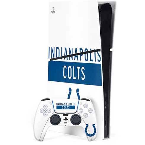 NFL Indianapolis Colts White Performance Series PS5 Slim Digital Edition Bundle Skin