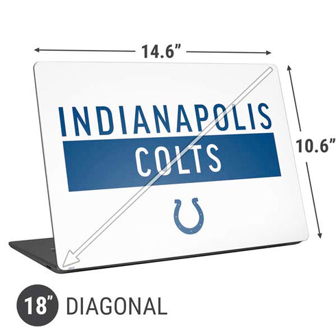 NFL Indianapolis Colts White Performance Series Universal Laptop 18in (14.6 x 10.6in) Skin