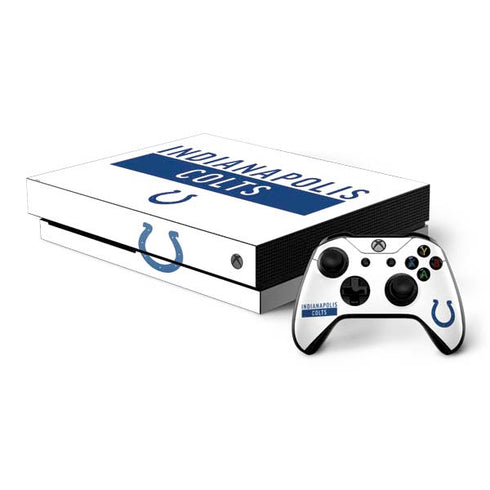 NFL Indianapolis Colts White Performance Series Xbox One X Bundle Skin