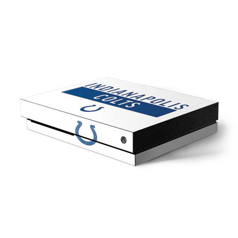 NFL Indianapolis Colts White Performance Series Xbox One X Console Skin