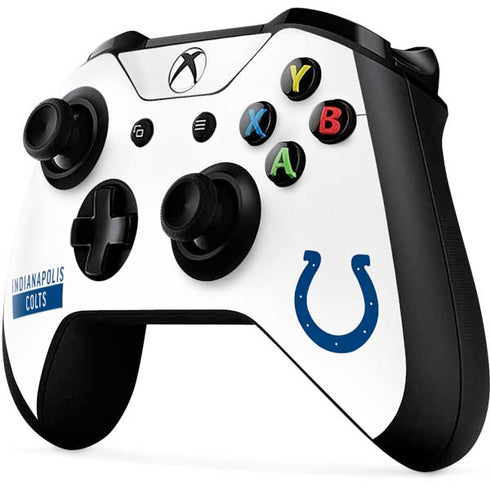 NFL Indianapolis Colts White Performance Series Xbox One X Controller Skin