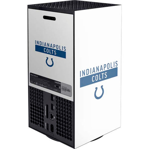 NFL Indianapolis Colts White Performance Series Xbox Series X Console Skin