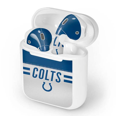 NFL Indianapolis Colts White Striped Apple AirPods Skin