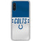 NFL Indianapolis Colts White Striped Galaxy A10e Clear Case