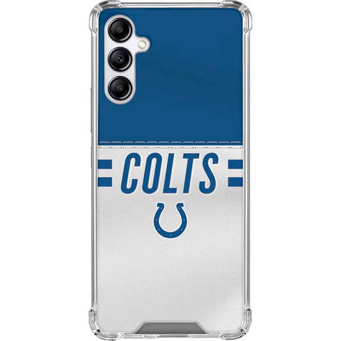 NFL Indianapolis Colts White Striped Galaxy A15 5G Clear Case