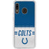 NFL Indianapolis Colts White Striped Galaxy A20 Clear Case