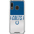 NFL Indianapolis Colts White Striped Galaxy A30 Clear Case