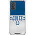 NFL Indianapolis Colts White Striped Galaxy A32 5G Clear Case