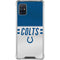 NFL Indianapolis Colts White Striped Galaxy A51 5G Clear Case