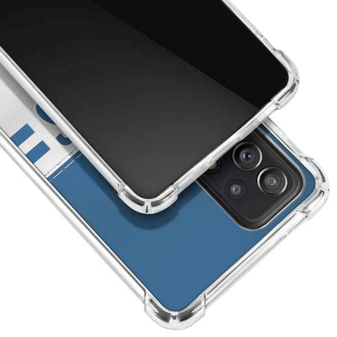 NFL Indianapolis Colts White Striped Galaxy A72 5G Clear Case