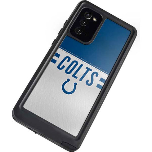 NFL Indianapolis Colts White Striped Galaxy Note20 5G Waterproof Case