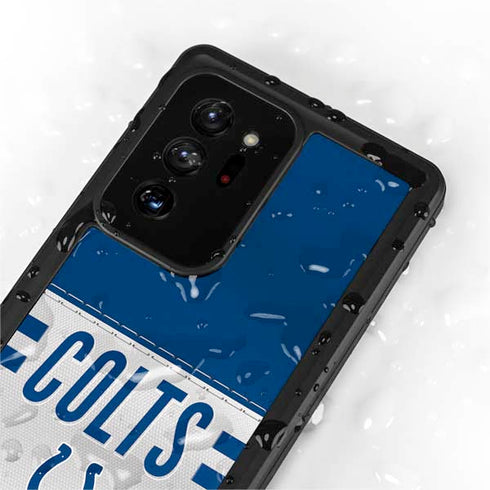 NFL Indianapolis Colts White Striped Galaxy Note20 Ultra 5G Waterproof Case