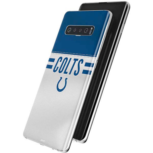 NFL Indianapolis Colts White Striped Galaxy S10 Plus Skin