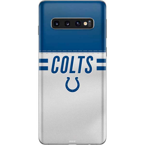 NFL Indianapolis Colts White Striped Galaxy S10 Skin