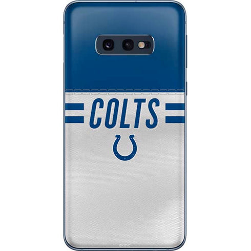 NFL Indianapolis Colts White Striped Galaxy S10e Skin