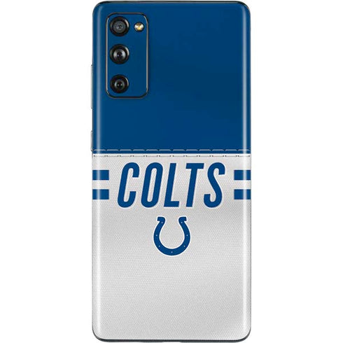 NFL Indianapolis Colts White Striped Galaxy S20 Fan Edition Skin