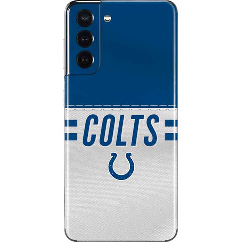 NFL Indianapolis Colts White Striped Galaxy S21 5G Skin