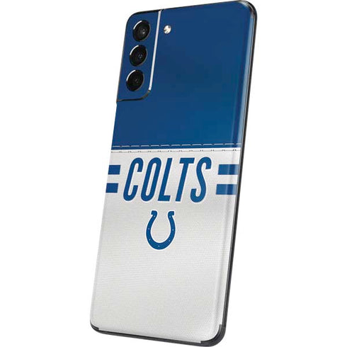 NFL Indianapolis Colts White Striped Galaxy S21 5G Skin