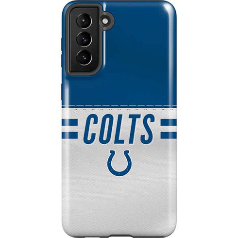 NFL Indianapolis Colts White Striped Galaxy S21 Plus 5G Pro Case