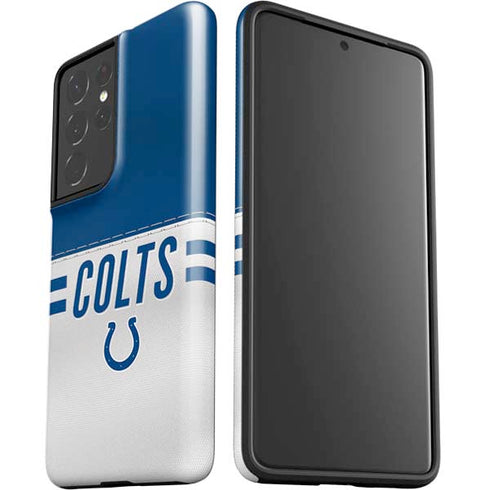 NFL Indianapolis Colts White Striped Galaxy S21 Ultra 5G Pro Case