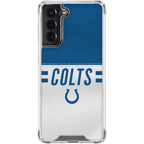 NFL Indianapolis Colts White Striped Galaxy S22 Clear Case