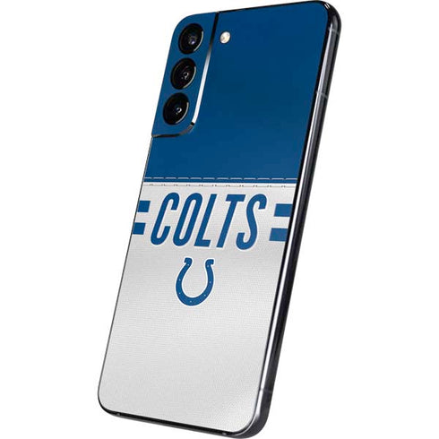 NFL Indianapolis Colts White Striped Galaxy S22 Plus Skin