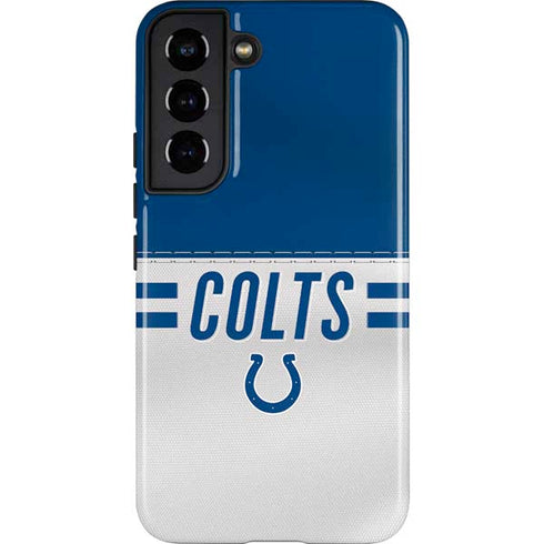 NFL Indianapolis Colts White Striped Galaxy S22 Pro Case