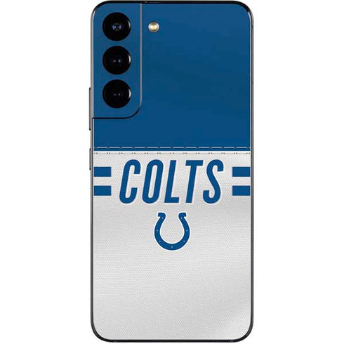 NFL Indianapolis Colts White Striped Galaxy S22 Skin