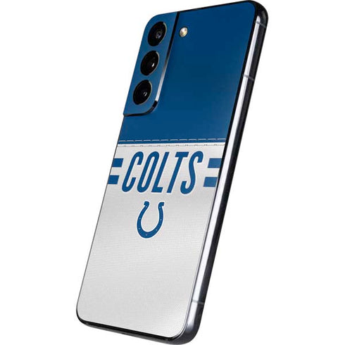 NFL Indianapolis Colts White Striped Galaxy S22 Skin