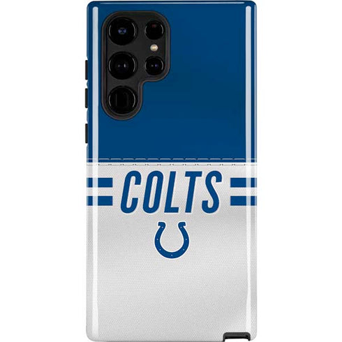 NFL Indianapolis Colts White Striped Galaxy S22 Ultra Pro Case