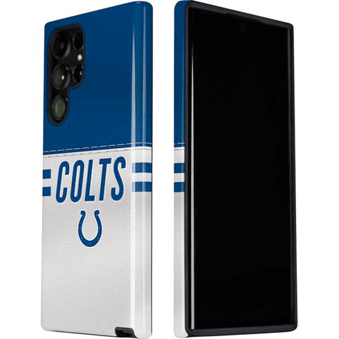 NFL Indianapolis Colts White Striped Galaxy S22 Ultra Pro Case