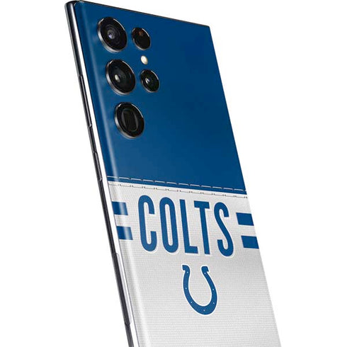 NFL Indianapolis Colts White Striped Galaxy S22 Ultra Skin