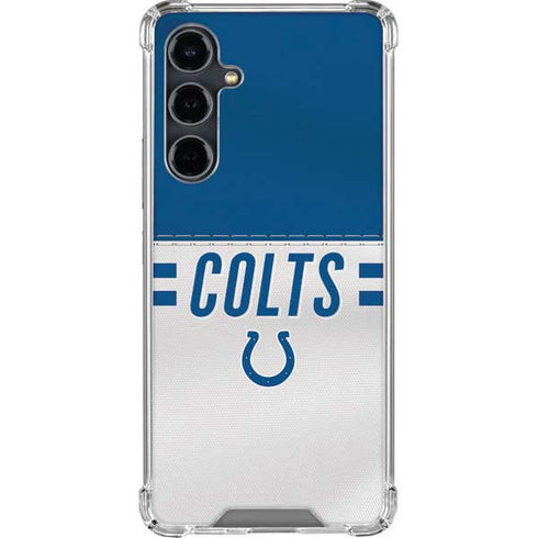 NFL Indianapolis Colts White Striped Galaxy S23 FE Clear Case