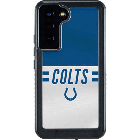 NFL Indianapolis Colts White Striped Galaxy S23 Plus Waterproof Case