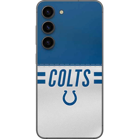 NFL Indianapolis Colts White Striped Galaxy S23 Skin