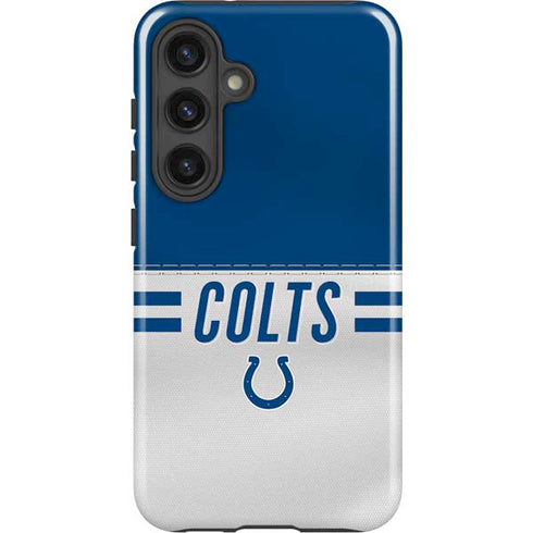 NFL Indianapolis Colts White Striped Galaxy S24 Impact Case