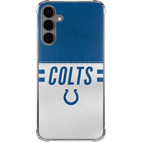 NFL Indianapolis Colts White Striped Galaxy S24 Plus Clear Case