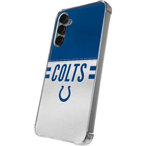 NFL Indianapolis Colts White Striped Galaxy S24 Plus Clear Case