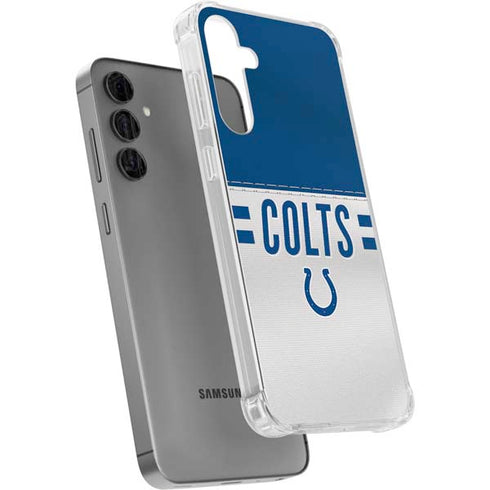 NFL Indianapolis Colts White Striped Galaxy S24 Plus Clear Case