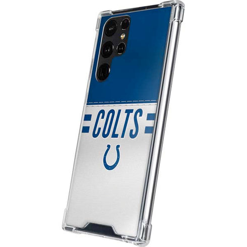 NFL Indianapolis Colts White Striped Galaxy S24 Ultra Clear Case