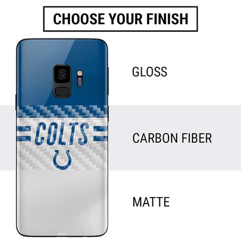 NFL Indianapolis Colts White Striped Galaxy S9 Skin
