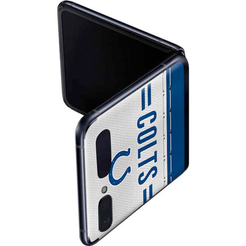 NFL Indianapolis Colts White Striped Galaxy Z Flip Skin