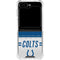 NFL Indianapolis Colts White Striped Galaxy Z Flip5 5G Clear Case