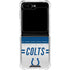 NFL Indianapolis Colts White Striped Galaxy Z Flip5 5G Clear Case