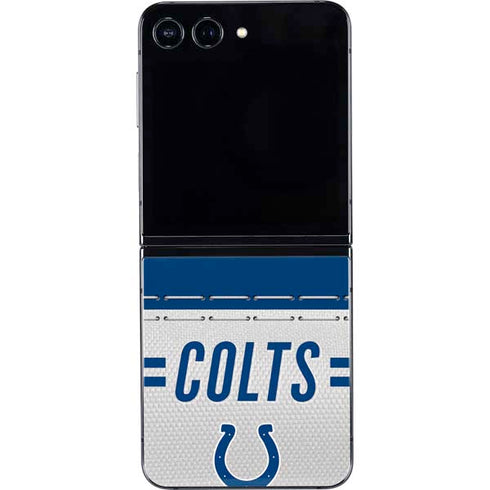 NFL Indianapolis Colts White Striped Galaxy Z Flip5 5G Skin